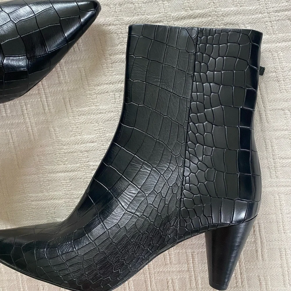 Anthony Veer black leather booties. - Picture 7 of 12